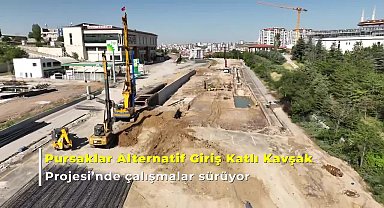 Ankara Büyükşehir Belediyesi'nin “Pursaklar Alternatif Giriş Katlı Kavşak Projesi”nde çalışmalar sürüyor