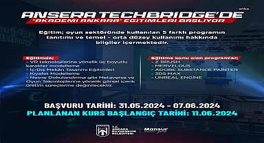Ankara Büyükşehir'in Ansera Techbridge’de “Akademi Ankara” eğitimleri başlıyor