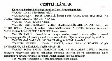 Bahçeli'nin de kurucuları arasında olduğu ''İl Bilge Hatun Vakfı'' Kuruldu