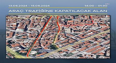 Balıkesir’de Milli Kuvvetler Caddesi ve bağlantı yolları, 13-15 Haziran günlerinde trafiğe kapatılacak