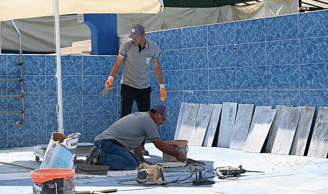 Bozüyük Belediyesi, yüzme havuzunu çocuklar için hazırlıyor