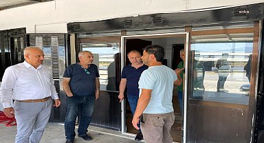 Çine Belediye Başkanı Mehmet Kıvrak, ilçede devam eden çalışmaları yerinde inceliyor 