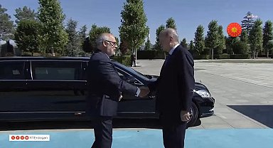 Cumhurbaşkanı Erdoğan, Estonya Cumhurbaşkanı Alar Karis'i resmi törenle karşıladı