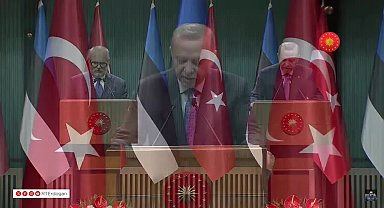 Cumhurbaşkanı Erdoğan, Estonya Cumhurbaşkanı ile ortak basın toplantısı düzenledi: