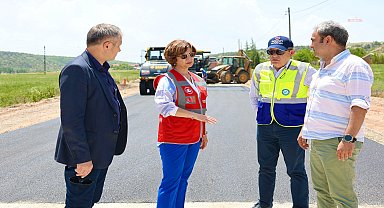Eskişehir Büyükşehir Belediye Başkanı Ünlüce, üstyapı çalışmalarını yerinde inceledi