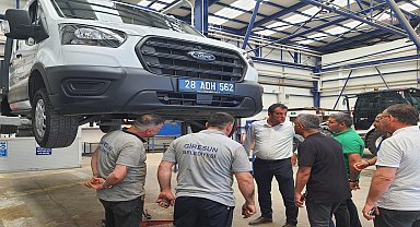 Giresun Belediyesi, araçlarının bakım ve onarımını kendi atölyelerinde yapıyor 