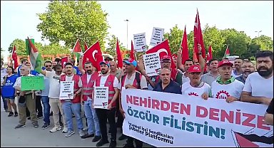 İstanbul İşçi Sendikaları Şubeler Platformu’ndan Filistin'e destek eylemi