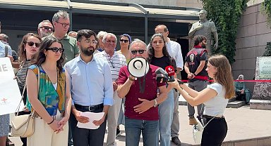 İzmir Adliyesi önünde 'kayyım' protestosu: