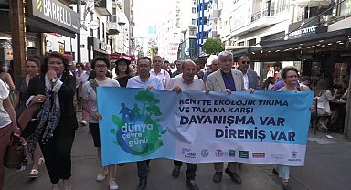 İzmir'de Çevre Günü'nde 'ekolojik yıkım' eylemi