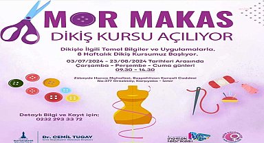 İzmir'de kadınlar Mor Makas ile dikiş öğrenecek