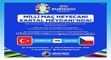 Kartal’da milli maç heyecanı, dev ekrana taşınacak