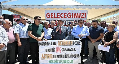 Kırşehir Belediye Başkanı Ekicioğlu: “Sağlığımızı ve geleceğimizi tehlikeye atacak olan altın madenciliğine karşı tek vücut olalım”