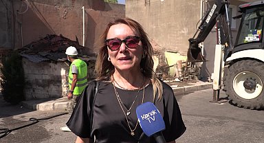 Konak’ta tehlike saçan metruk binalar yıkılıyor