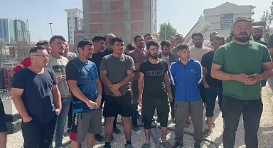 Malatya Bakırcılar Çarşısı inşaatında çalışan 130 işçi, hakları verilmeden işten çıkarıldıkları gerekçesiyle eylem yaptı