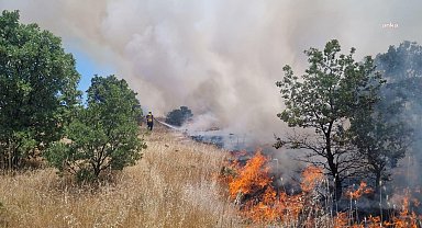 Manisa Büyükşehir Belediyesi İtfaiyesi, Yunusemre ilçesinde çıkan yangını kontrol altına aldı 