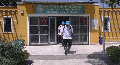 Manisa’da mezarlıklar bayram ziyaretlerine hazır hale getirildi