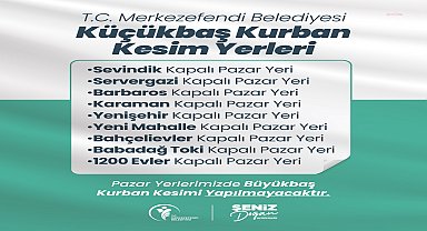 Merkezefendi'de kurban kesim yerleri belirlendi