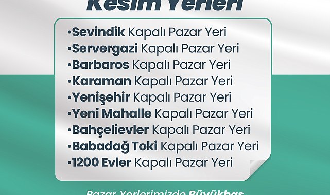Merkezefendi'de kurban kesim yerleri belirlendi
