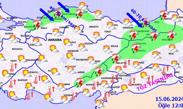 Meteoroloji'den kuvvetli yağış ve rüzgar uyarısı