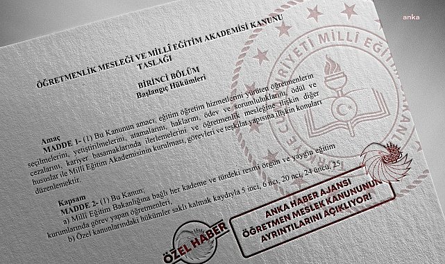 Öğretmenlik Mesleği ve Milli Eğitim Akademisi Kanun Taslağı... Akademideki öğretmene maaş, sigorta, özel ders yönlendirmesi yapan öğretmene ceza, eğitimde şiddete yarı oranda artırılmış ceza yer alıyor...