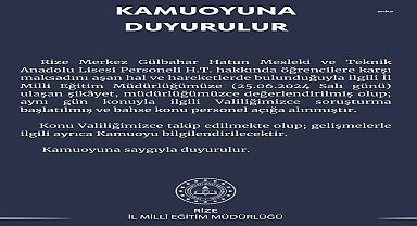 Rize'de meslek lisesinde taciz iddiası...