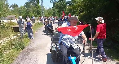 Samsun'da Köseli Mahallesi sakinleri, köylerine yapılması planlanan taş ocağına tepki gösterdi