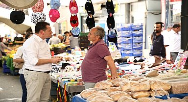 Silivri Belediye Başkanı Balcıoğlu, semt pazarını ziyaret etti
