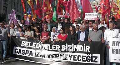 Şişhane'de kayyum protestosu: 