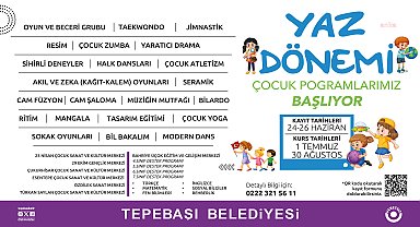 Tepebaşı Belediyesi'nin düzenlediği çocuk programları için kayıtlar başlıyor