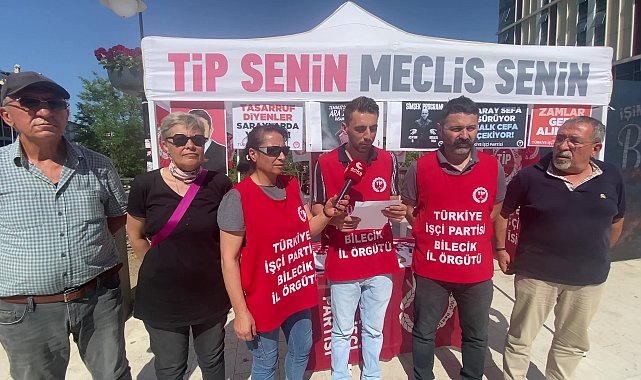 TİP üyeleri, Bilecik'te asgari ücrete zam talebinde bulundu