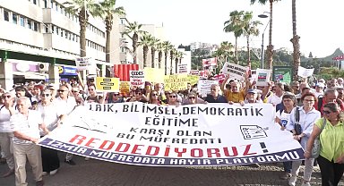 Yeni müfredata karşı eylem: 