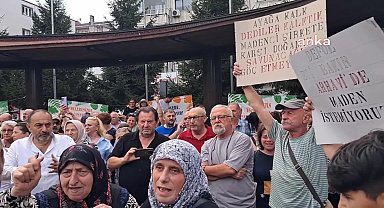 Arhavi'de maden projesine vatandaşlardan protesto: