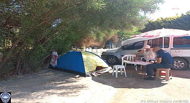 Bodrum'da karavan ve çadırlara yönelik denetim