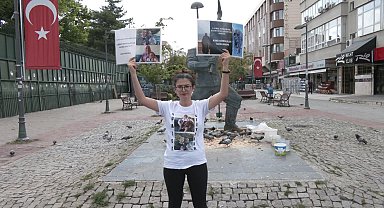 Depremzede Döne Kaya'nın adalet nöbeti 13. haftasında: