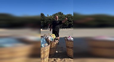 Edirneli işletmeci, tatilcilerin çöplerini sahile bırakıp gitmesine tepki gösterdi