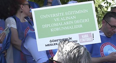 Eğitim-İş, Öğretmenlik Meslek Kanunu teklifini protesto etti... Özbay: