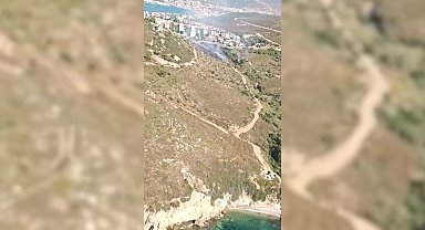 Foça’da orman yangını 