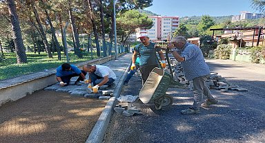 Giresun Belediyesi ekipleri, şehrin üstyapısını iyileştiriyor