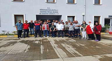 Giresun Belediyesi’nde yangın eğitimi tatbikatı