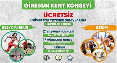 Giresun Kent Konseyi, gençleri yetenek sınavlarına hazırlıyor