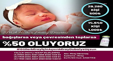 Gölbaşı Belediyesi’nden SMA hastası 3 aylık Miray bebeğe destek