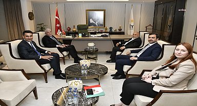 HAK-İŞ Konfederasyonu Başkanı Mahmut Arslan İYİ Parti Genel Başkanı Müsavat Dervişoğlu'nu ziyaret etti