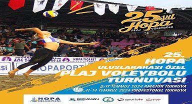 Hopa Belediyesi'nin bu yıl 25'incisini düzenlediği Plaj Voleybolu Turnuvası başlıyor
