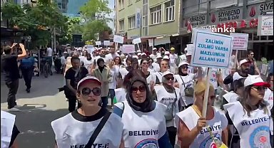  Iğdır Belediyesi'nin işten çıkardığı 204 işçinin eylemi sürüyor 