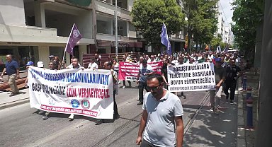 İzmir Büyükşehir Belediyesi personelinin toplu sözleşme eylemi sürüyor