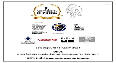 Kartal Belediyesi’nin “Vedat Günyol 9. Deneme Ödülü Yarışması” için başvurular başladı