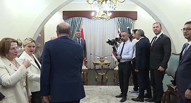 KKTC Cumhurbaşkanı Tatar, CHP Genel Başkanı Özel'i kabul etti