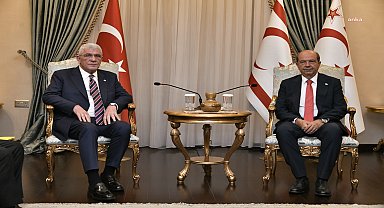 KKTC Cumhurbaşkanı Tatar, İYİ Parti Genel Başkanı Dervişoğlu'nu kabul etti