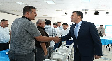 Manisa Büyükşehir Belediye Başkanı Zeyrek, Kırkağaç'ta muhtarlarla buluştu