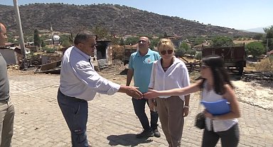 Manisa Büyükşehir, yangın mağdurunu yalnız bırakmadı